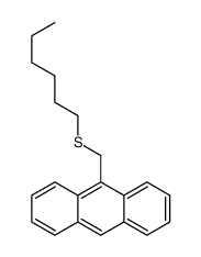 9-(hexylsulfanylmethyl)anthracene结构式