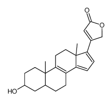 3β-hydroxy-5β-carda-8,14,16,20(22)-tetraenolide Structure