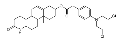 3-(((4-(bis(2-chloroethyl)amino)phenyl)acetyl)oxy)-17a-aza-D-homoandrost-5-en-17-one Structure