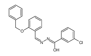 3-chloro-N-[(E)-(2-phenylmethoxyphenyl)methylideneamino]benzamide Structure