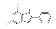 5,7-dichloro-2-phenyl-1H-indole结构式