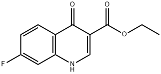 7-氟-4-氧代-1,4-二氢喹啉-3-羧酸乙酯结构式