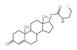 (10,13-dimethyl-3-oxo-1,2,6,7,8,9,11,12,14,15,16,17-dodecahydrocyclopenta[a]phenanthren-17-yl) N-(2-chloroethyl)carbamate结构式