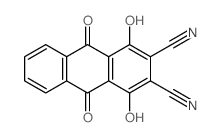 1,4-dihydroxy-9,10-dioxo-anthracene-2,3-dicarbonitrile Structure