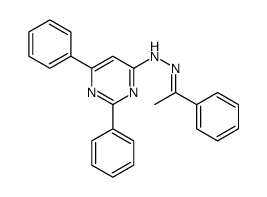 2,6-diphenyl-N-[(Z)-1-phenylethylideneamino]pyrimidin-4-amine Structure
