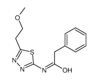 N-[5-(2-methoxyethyl)-1,3,4-thiadiazol-2-yl]-2-phenylacetamide Structure