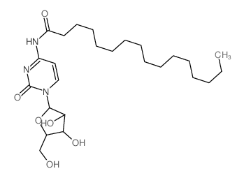Hexadecanamide, N-(1-b-D-arabinofuranosyl-1,2-dihydro-2-oxo-4-pyrimidinyl)-结构式