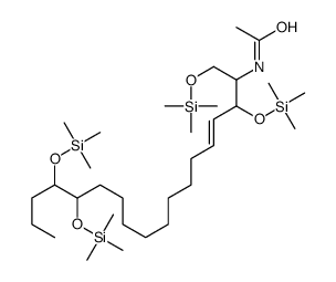 N-[1-[[(Trimethylsilyl)oxy]methyl]-2,13,14-tris[(trimethylsilyl)oxy]-3-heptadecenyl]acetamide结构式