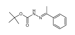 tert-butyl N'-(1-phenylethylidene)hydrazinecarboxylate结构式