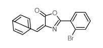 4-benzylidene-2-(2-bromophenyl)-1,3-oxazol-5-one structure