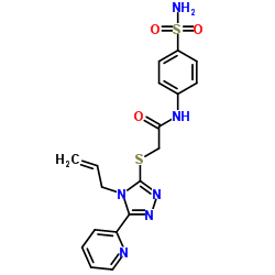 2-{[4-Allyl-5-(2-pyridinyl)-4H-1,2,4-triazol-3-yl]sulfanyl}-N-(4-sulfamoylphenyl)acetamide Structure