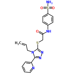 2-{[4-Allyl-5-(2-pyridinyl)-4H-1,2,4-triazol-3-yl]sulfanyl}-N-(4-sulfamoylphenyl)acetamide结构式