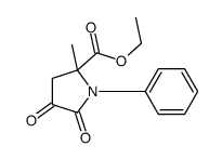 ethyl 2-methyl-4,5-dioxo-1-phenylpyrrolidine-2-carboxylate Structure