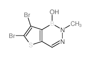 7,8-dibromo-5-hydroxy-4-methyl-9-thia-3,4-diaza-5-borabicyclo[4.3.0]nona-2,7,10-triene picture