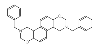 1,3-Oxazino[5,6:5,6]naphth[1,2-e][1,3]oxazine, 2,3,4,8,9,10-hexahydro-3,9-bis(phenylmethyl)-结构式