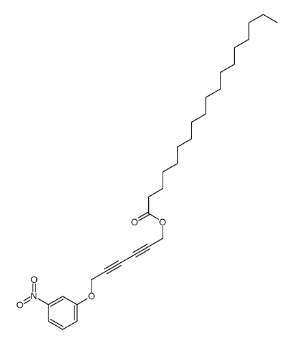 6-(3-nitrophenoxy)hexa-2,4-diynyl octadecanoate Structure