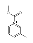 1-(methoxycarbonyl)-4-methylpyridinium ion结构式