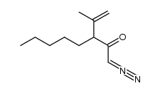 1-diazo-3-(prop-1-en-2-yl)octan-2-one结构式