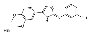 3-[[4-(3,4-dimethoxyphenyl)-1,3-thiazol-2-yl]amino]phenol,hydrobromide Structure