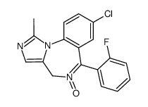 8-chloro-6-(2-fluorophenyl)-1-methyl-5-oxido-4H-imidazo[1,5-a][1,4]benzodiazepin-5-ium结构式