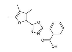 2-[5-(3,4,5-trimethylfuran-2-yl)-1,3,4-oxadiazol-2-yl]benzoic acid Structure