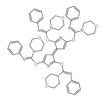 4-Morpholinecarboximidicacid, N-phenyl-,3-[2,5-bis[4-morpholinyl(phenylimino)methoxy]-3H-pyrrol-3-ylidene]-3H-pyrrole-2,5-diylester (9CI) structure