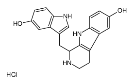 1-[(5-hydroxy-1H-indol-3-yl)methyl]-2,3,4,9-tetrahydro-1H-pyrido[3,4-b]indol-6-ol,hydrochloride结构式