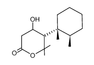 5-((1R,2R)-1,2-Dimethyl-cyclohexyl)-4-hydroxy-6,6-dimethyl-tetrahydro-pyran-2-one结构式