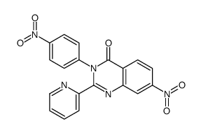 7-nitro-3-(4-nitrophenyl)-2-pyridin-2-ylquinazolin-4-one Structure