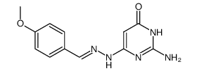 4-methoxy-benzaldehyde (2-amino-6-oxo-1,6-dihydro-pyrimidin-4-yl)-hydrazone Structure