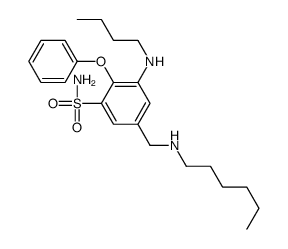 3-(butylamino)-5-[(hexylamino)methyl]-2-phenoxybenzenesulfonamide Structure