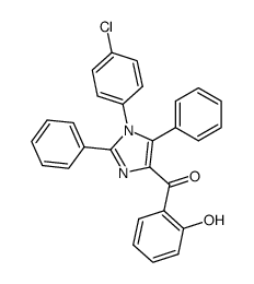 1-(p-chlorophenyl)-4-(o-hydroxybenzoyl)-2,5-diphenylimidazole结构式