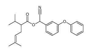 2-Isopropyl-5-methyl-hex-4-enoic acid cyano-(3-phenoxy-phenyl)-methyl ester Structure