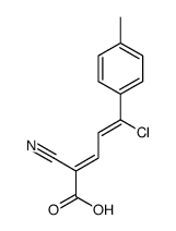 5-chloro-2-cyano-5-(4-methylphenyl)penta-2,4-dienoic acid Structure