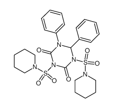 1,6-diphenyl-3,5-bis-(piperidine-1-sulfonyl)-[1,3,5]triazinane-2,4-dione结构式