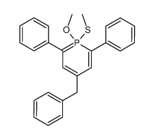 4-benzyl-1-methoxy-1-methylsulfanyl-2,6-diphenyl-1λ5-phosphinine Structure