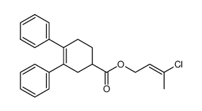 3,4-Diphenyl-cyclohex-3-enecarboxylic acid (Z)-3-chloro-but-2-enyl ester结构式