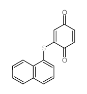 2,5-Cyclohexadiene-1,4-dione,2-(1-naphthalenylthio)- Structure