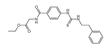 [4-(3-Phenethyl-thioureido)-benzoylamino]-acetic acid ethyl ester Structure