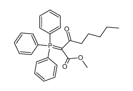Methyl-2-hexanoyl-2-triphenylphosphoranylidenacetat Structure
