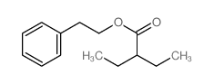 Butanoic acid,2-ethyl-, 2-phenylethyl ester structure