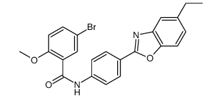 5-bromo-N-[4-(5-ethyl-1,3-benzoxazol-2-yl)phenyl]-2-methoxybenzamide Structure