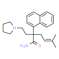 α-(3-Methyl-2-butenyl)-α-(1-naphtyl)-1-pyrrolidinebutanamide结构式