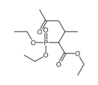 ethyl 2-diethoxyphosphoryl-3-methyl-5-oxohexanoate结构式