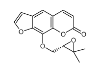 9-[[(S)-3,3-Dimethyloxiran-2-yl]methoxy]-7H-furo[3,2-g][1]benzopyran-7-one结构式