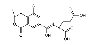 (2S)-2-[(5-chloro-3-methyl-1-oxo-3,4-dihydroisochromene-7-carbonyl)amino]pentanedioic acid Structure