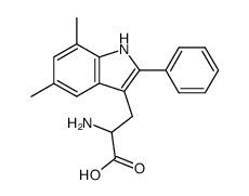 2-Phenyl-5,7-dimethyl-tryptophan结构式