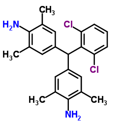 4,4'-[(2,6-dichlorophenyl)methylene]bis[2,6-xylidine] structure