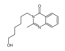 3-(6-hydroxyhexyl)-2-methylquinazolin-4-one结构式