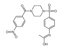 N-[4-[4-(4-nitrobenzoyl)piperazin-1-yl]sulfonylphenyl]acetamide Structure